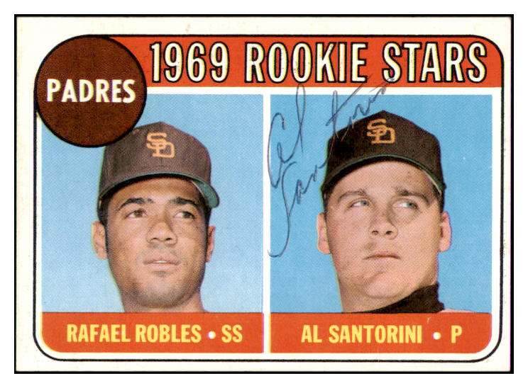 1969 Topps #592 Al Santorini Padres Signed Autographed 509731