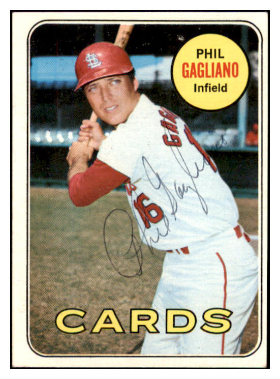 1969 Topps #609 Phil Gagliano Cardinals Signed Autographed 509733