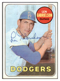 1969 Topps #615 Len Gabrielson Dodgers Signed Autographed 509734