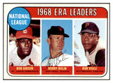 1969 Topps #008 N.L. ERA Leaders Bobby Bolin  Signed Autographed 509740