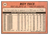 1969 Topps #207 Roy Face Tigers Signed Autographed 509744