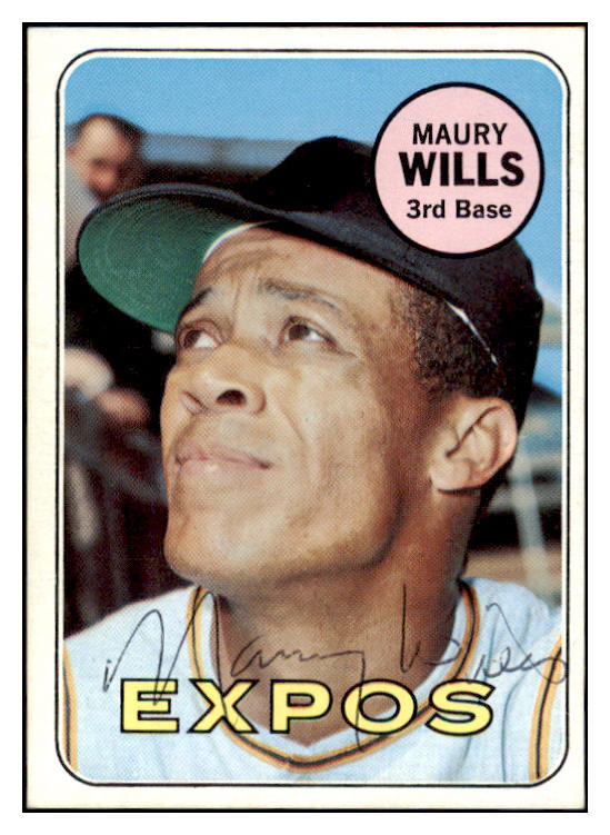 1969 Topps #045 Maury Wills Expos Signed Autographed 509747