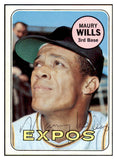 1969 Topps #045 Maury Wills Expos Signed Autographed 509747