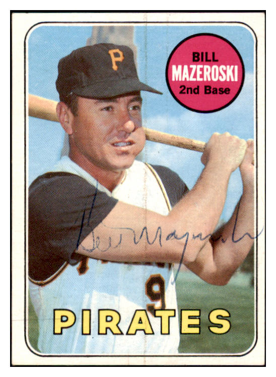 1969 Topps #335 Bill Mazeroski Pirates Signed Autographed 509750