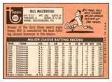 1969 Topps #335 Bill Mazeroski Pirates Signed Autographed 509750