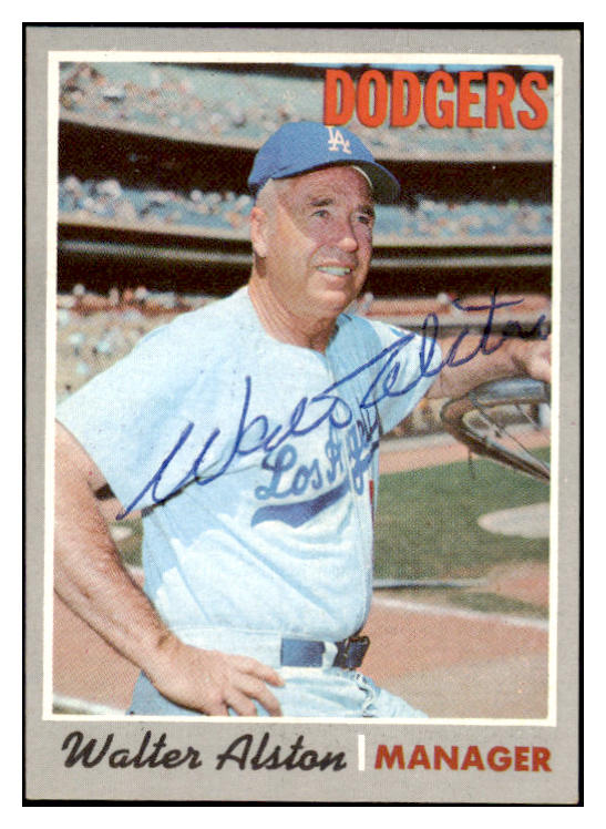 1970 Topps #242 Walt Alston Dodgers Signed Autographed 509759