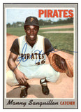 1970 Topps #188 Manny Sanguillen Pirates Signed Autographed 509767