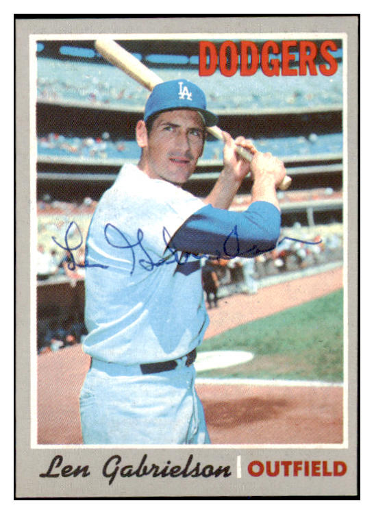 1970 Topps #204 Len Gabrielson Dodgers Signed Autographed 509768