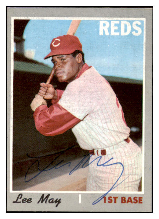 1970 Topps #225 Lee May Reds Signed Autographed 509769