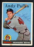 1958 Topps #223 Andy Pafko Braves Signed Autographed 509774