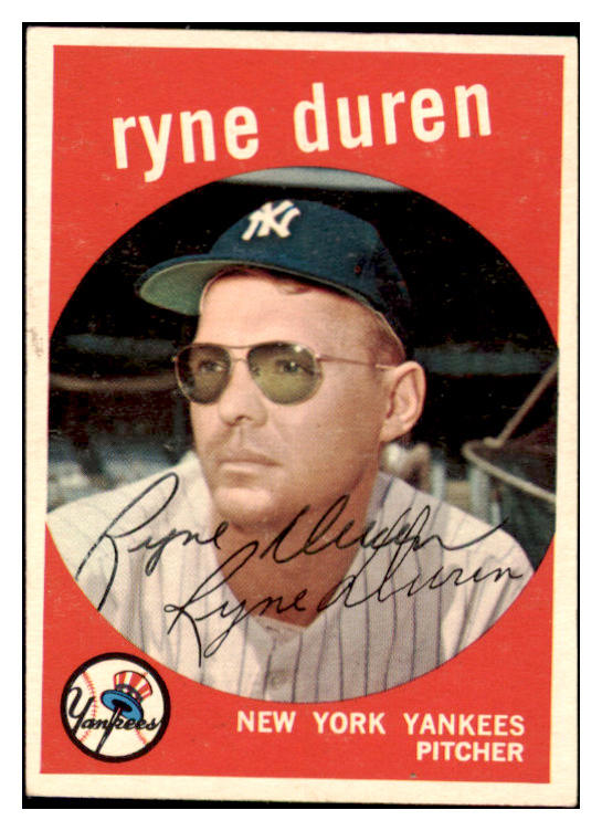 1959 Topps #485 Ryne Duren Yankees Signed Autographed 509775