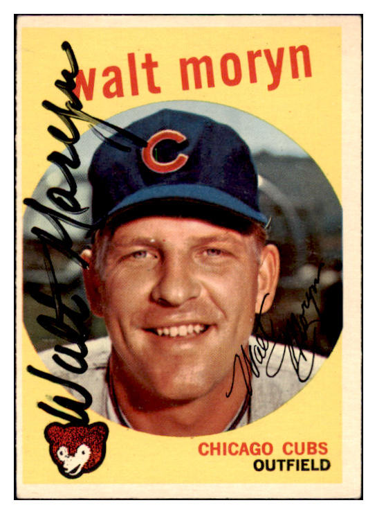 1959 Topps #488 Walt Moryn Cubs Signed Autographed 509777