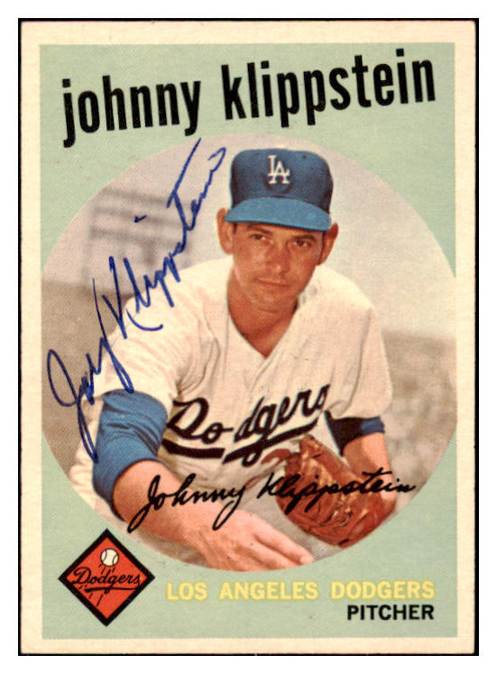 1959 Topps #152 Johnny Klippstein Dodgers Signed Autographed 509781