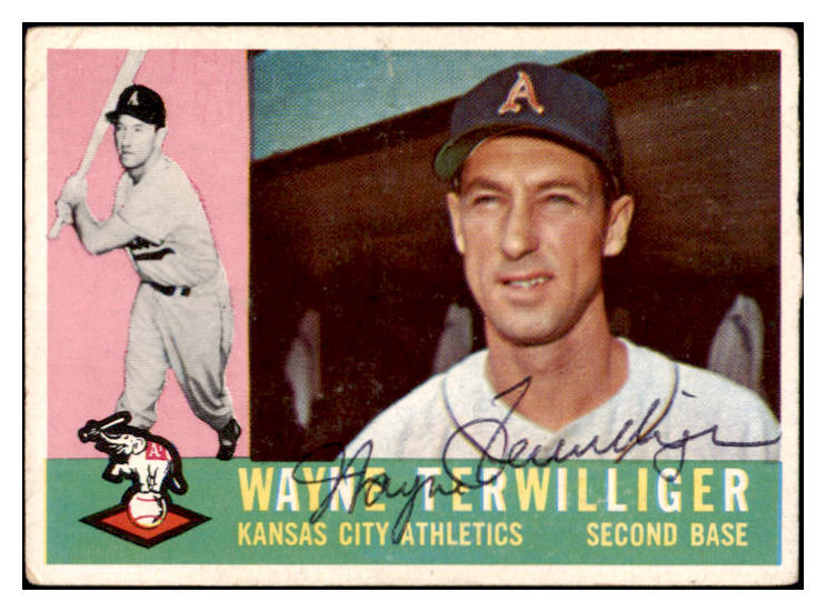 1960 Topps #026 Wayne Terwilliger A's Signed Autographed 509783