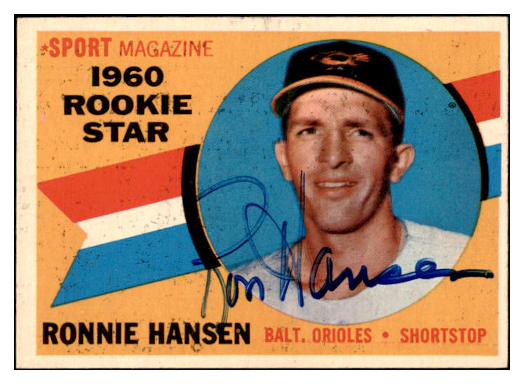 1960 Topps #127 Ron Hansen Orioles Signed Autographed 509788