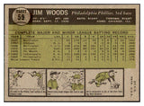 1961 Topps #059 Jim Woods Phillies Signed Autographed 509792