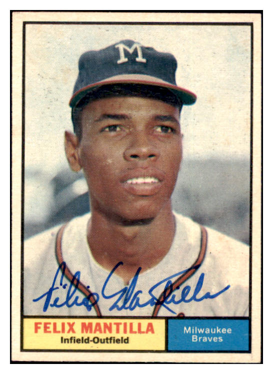 1961 Topps #164 Felix Mantilla Braves Signed Autographed 509793