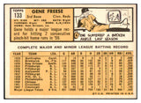 1963 Topps #133 Gene Freese Reds Signed Autographed 509797