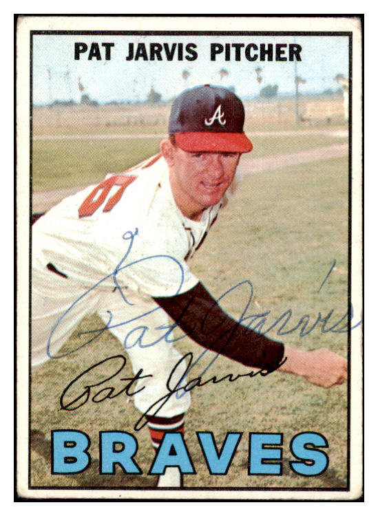 1967 Topps #057 Pat Jarvis Braves Signed Autographed 509807