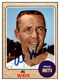 1968 Topps #313 Al Weis Mets Signed Autographed 509809