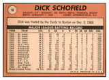 1969 Topps #018 Dick Schofield Cardinals Signed Autographed 509812