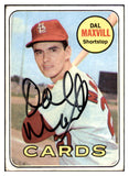 1969 Topps #320 Dal Maxvill Cardinals Signed Autographed 509813