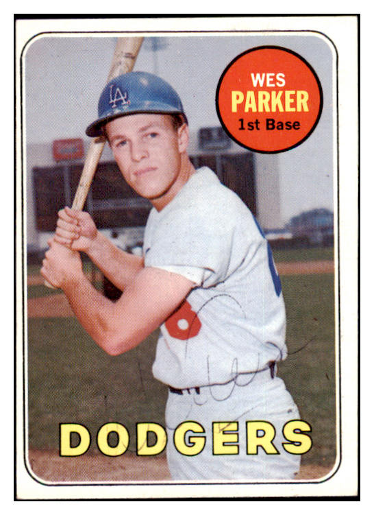 1969 Topps #493 Wes Parker Dodgers Signed Autographed 509817