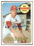 1969 Topps #415 Ray Washburn Cardinals Signed Autographed 509818