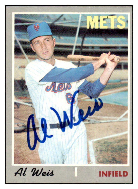 1970 Topps #498 Al Weis Mets Signed Autographed 509823