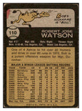 1973 Topps #110 Bob Watson Astros Signed Autographed 509826