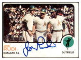 1973 Topps #360 Joe Rudi A's Signed Autographed 509829