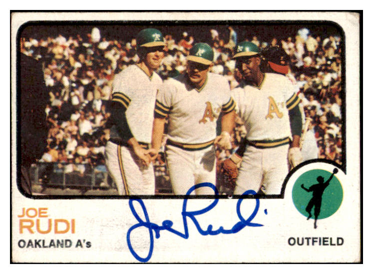 1973 Topps #360 Joe Rudi A's Signed Autographed 509830