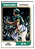 1974 Topps #264 Joe Rudi A's Signed Autographed 509837