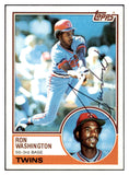 1983 Topps #458 Ron Washington Twins Signed Autographed 509841