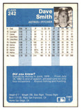 1984 Fleer #242 Dave Smith Astros Signed Autographed 509844