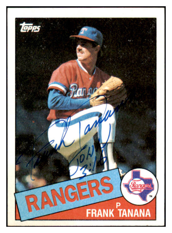 1985 Topps #055 Frank Tanana Rangers Signed Autographed 509845