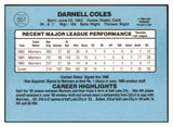 1986 Donruss #557 Darnell Coles Mariners Signed Autographed 509847