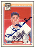 1987 Leaf #H6 Duke Snider Dodgers Signed Autographed 509850