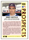 1992 Fleer #666 Vinny Castilla Braves Signed Autographed 509853