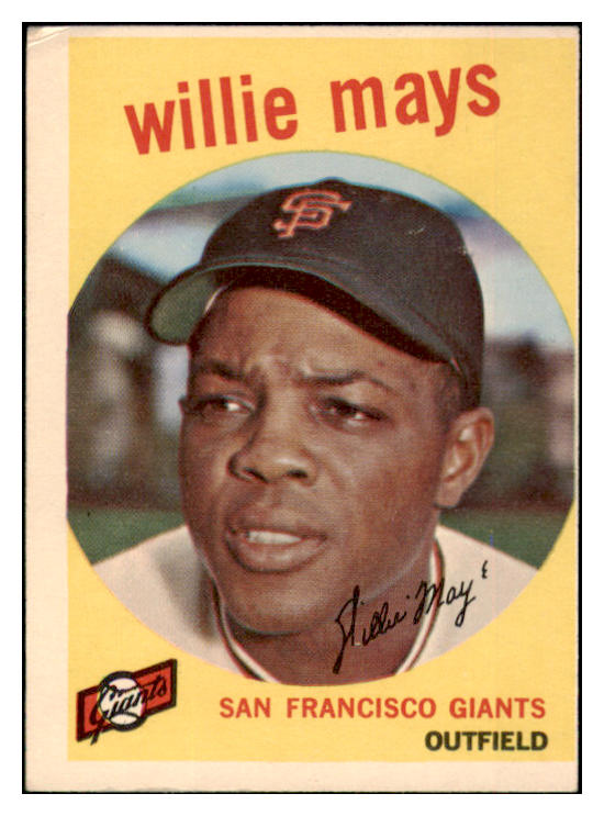 1959 Topps Baseball #050 Willie Mays Giants VG-EX 509875