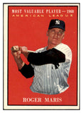 1961 Topps Baseball #478 Roger Maris MVP Yankees EX+/EX-MT 509896