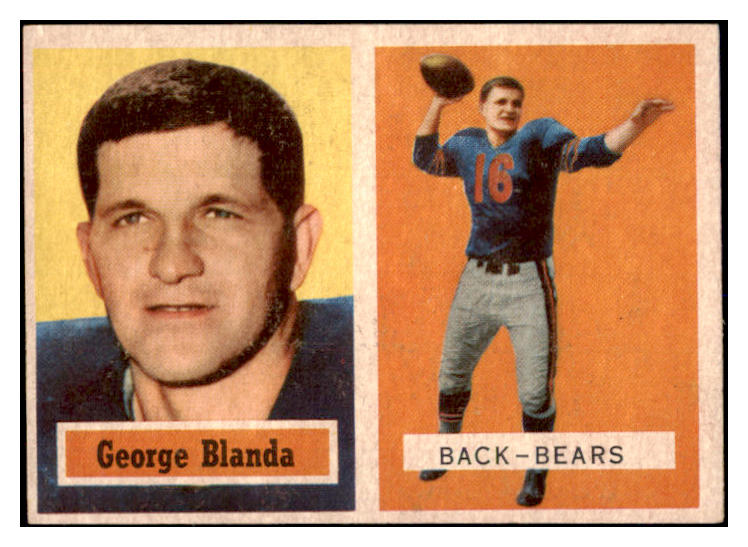 1957 Topps Football #031 George Blanda Bears EX-MT 509901