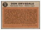 1962 Topps Baseball #398 Don Drysdale A.S. Dodgers EX 509955