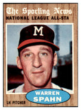 1962 Topps Baseball #399 Warren Spahn A.S. Braves EX 509956