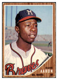 1962 Topps Baseball #320 Hank Aaron Braves VG 509965