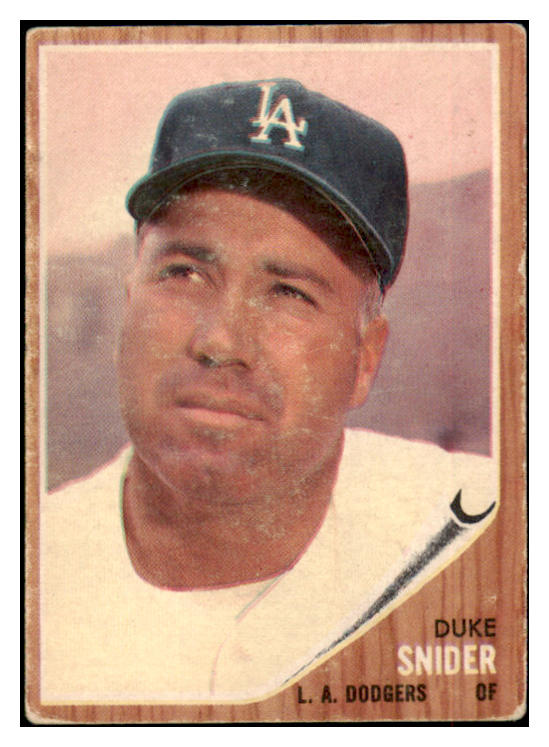 1962 Topps Baseball #500 Duke Snider Dodgers VG 509968