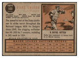 1962 Topps Baseball #500 Duke Snider Dodgers VG 509968