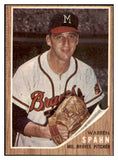 1962 Topps Baseball #100 Warren Spahn Braves EX-MT 509976