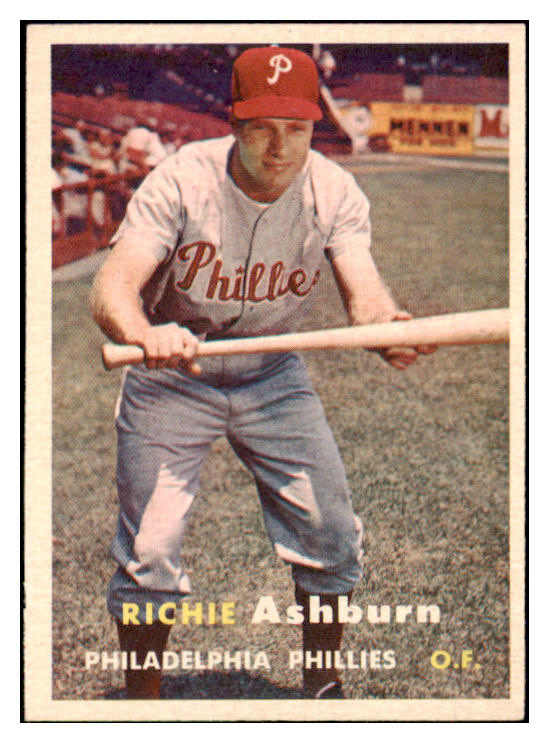 1957 Topps Baseball #070 Richie Ashburn Phillies EX-MT 509983