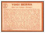 1964 Topps Baseball #021 Yogi Berra Yankees EX 509986